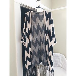 Chevron Print Cardigan